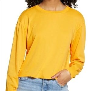 Bp orange slice long sleeve cropped top NWT xs Nordstrom